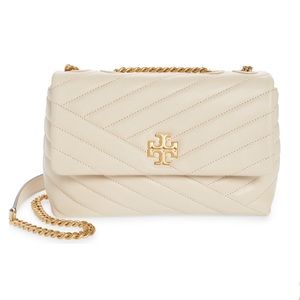 Tory Burch small Kira chevron quilted convertible leather handbag NWT